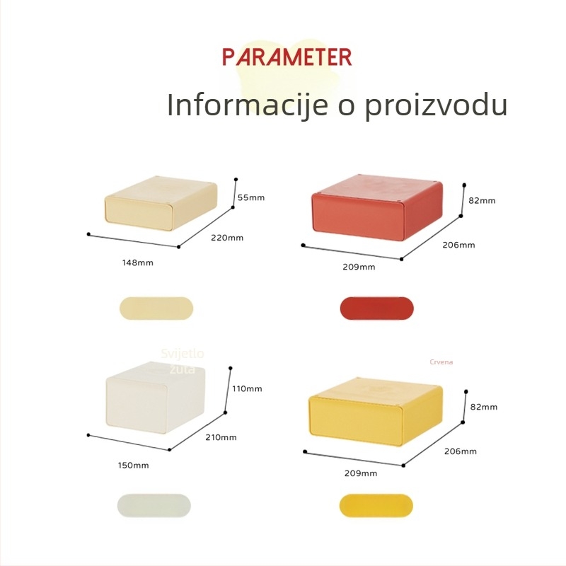 Stohirajuća DIY kutija za pohranu za dormitor i ladicu — plastični organizator