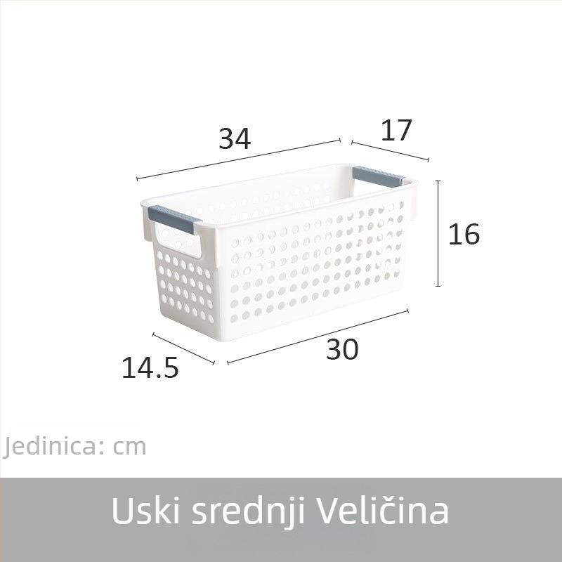 Plastična košarica za kućnu upotrebu – voće i grickalice, organizator za stol i hladnjak, multifunkcionalni