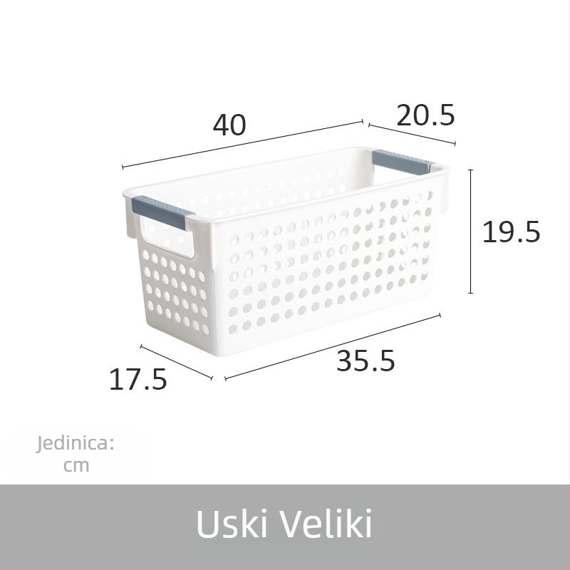 Plastična košarica za kućnu upotrebu – voće i grickalice, organizator za stol i hladnjak, multifunkcionalni