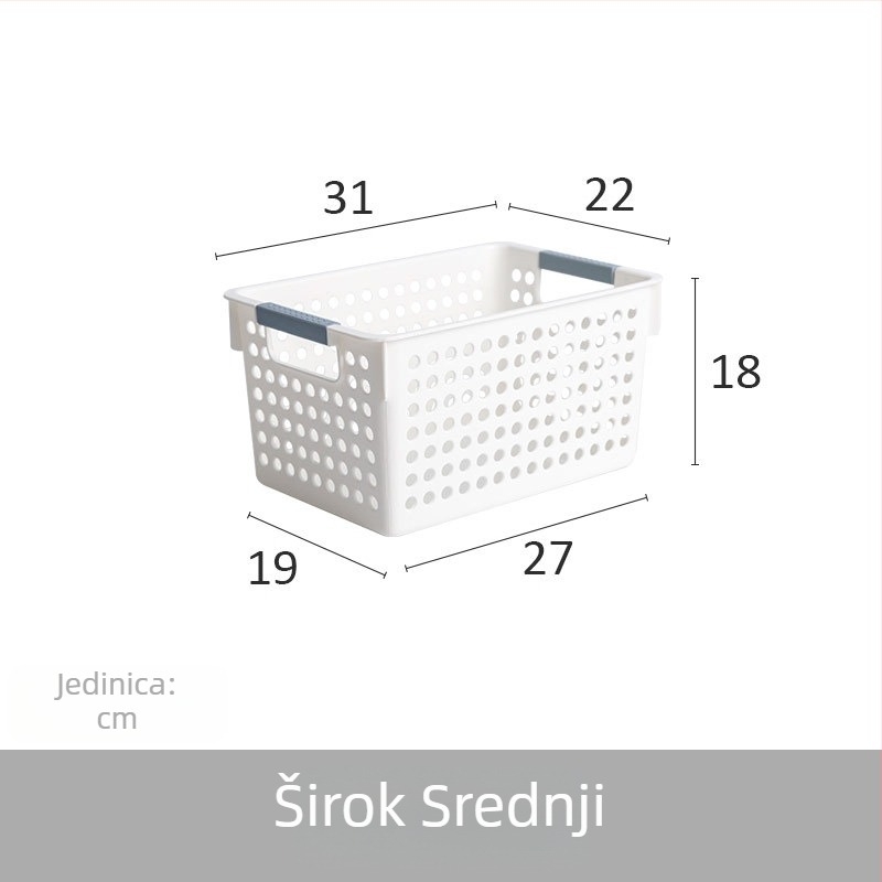 Plastična košarica za kućnu upotrebu – voće i grickalice, organizator za stol i hladnjak, multifunkcionalni