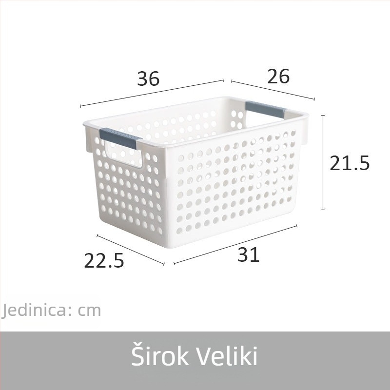 Plastična košarica za kućnu upotrebu – voće i grickalice, organizator za stol i hladnjak, multifunkcionalni