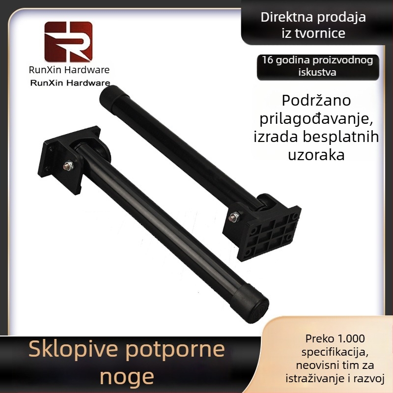 Okrogle cijevne noge, 90° regulirane, sklopive za sofu, noge za stol, nosač za skladištenje, skrivena potpora kreveta za kućnu uporabu