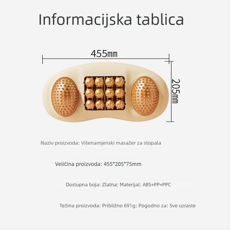 Roll masažer za stopala za akupresuru i opuštanje