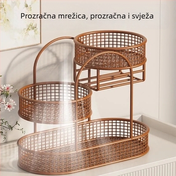 Stolni koš za voće i posuda za pohranu – minimalistički metalni pladanj za voće i povrće
