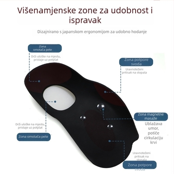 Ortopedska uložak s magnetskim masažom za plosko stopalo, potpora luka, polovična uloška za stopala tipa X