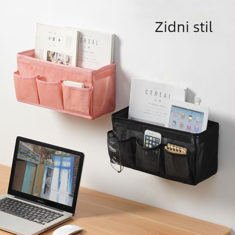 Zidni viseći koš za pohranu za dom, platneni viseći koš za gornji krevet, noćni regal za odlaganje uz krevet za studente