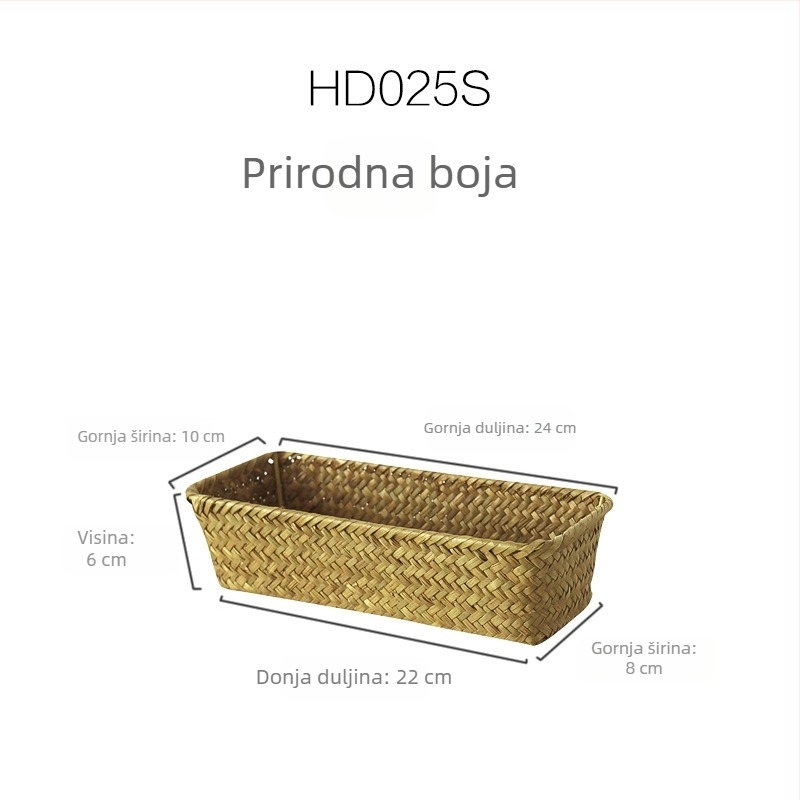 Pletena stolna košara od morske trave, organizator za grickalice, HD025