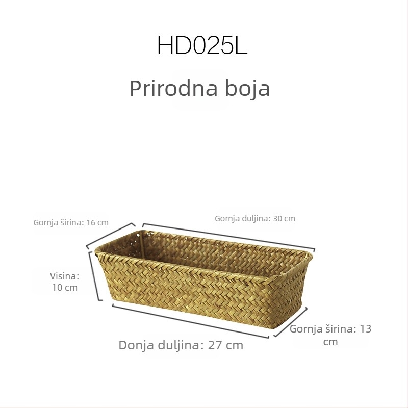 Pletena stolna košara od morske trave, organizator za grickalice, HD025