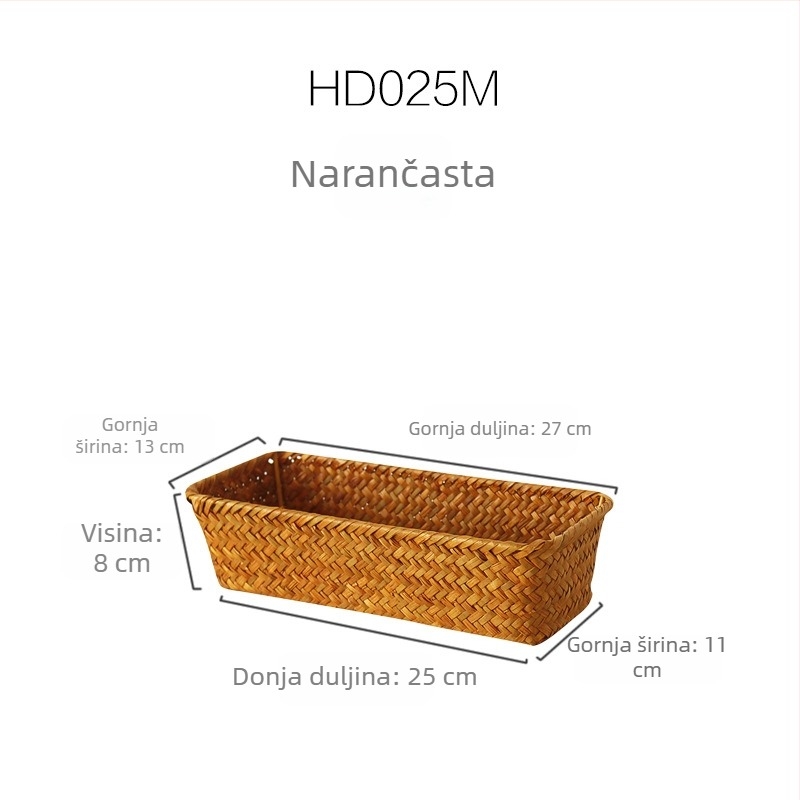 Pletena stolna košara od morske trave, organizator za grickalice, HD025