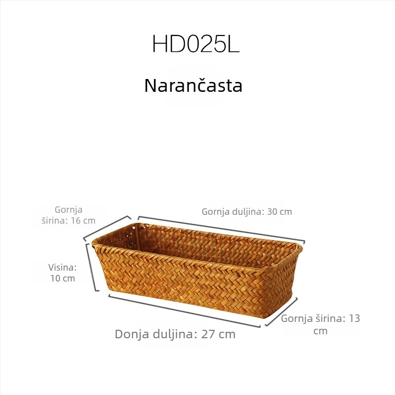 Pletena stolna košara od morske trave, organizator za grickalice, HD025