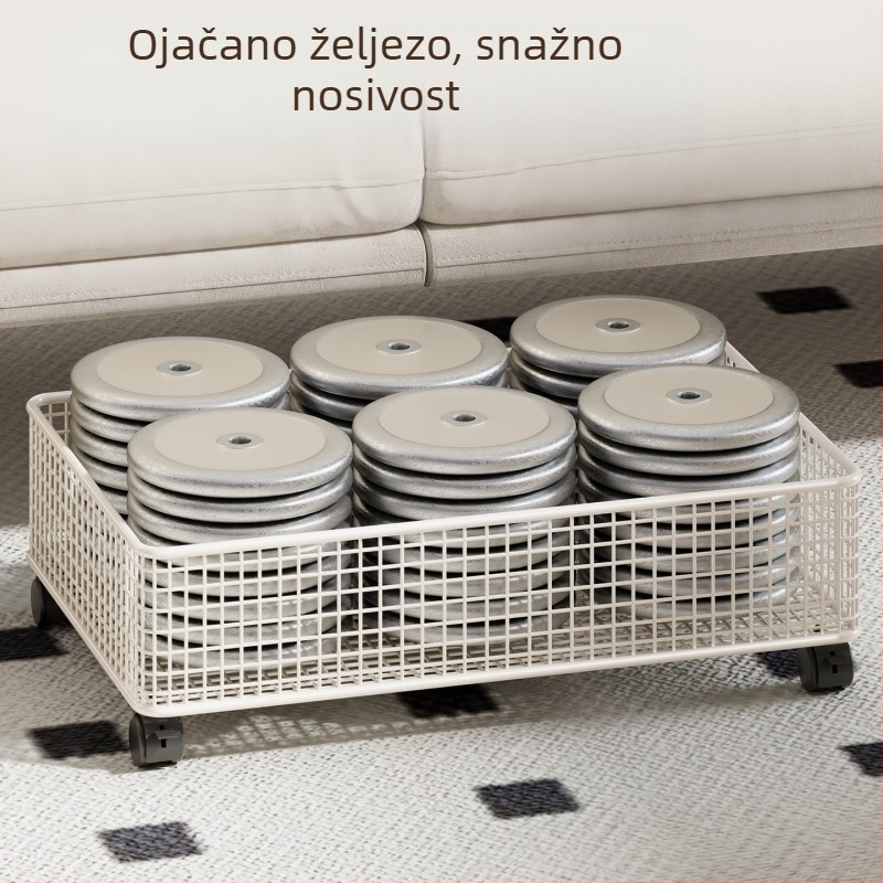 Mobilni organizator ispod kauča s ladicama za igračke i grickice