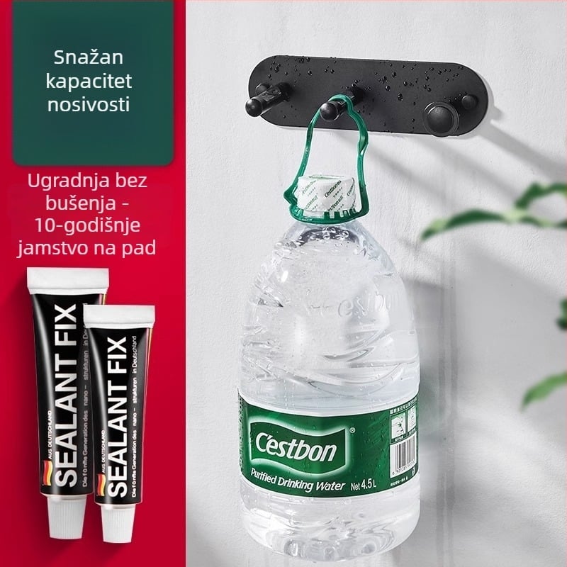 Zidni držač za sušilo za kosu – bez bušenja, organizator kupaonice