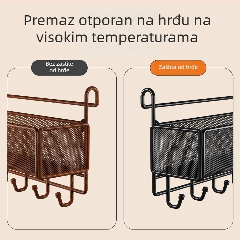 Vješeni koš za pohranu pored kreveta u studentskom domu, bez bušenja, minimalistički dizajn