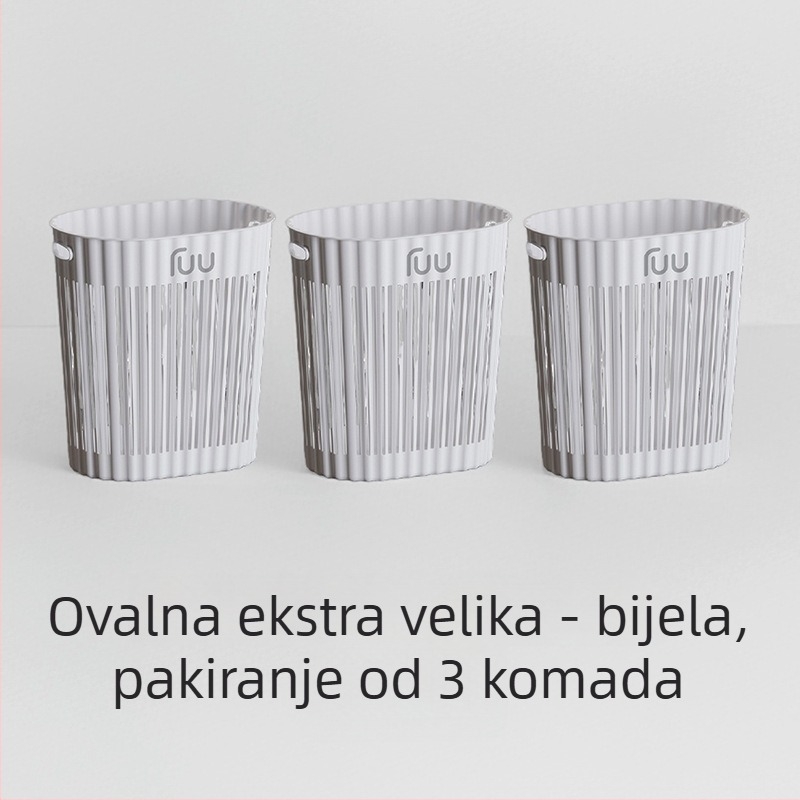 Premium veliki kućni koš za rublje s kotačićima, japanskog stila bijelo-sivi, za prljavu odjeću