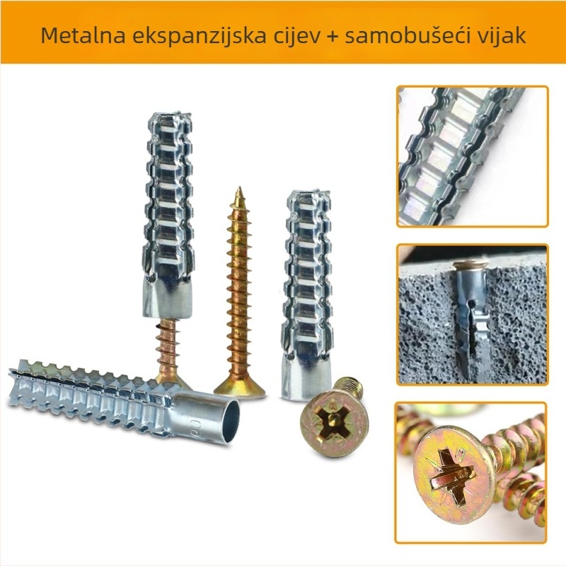 Zupčasti proširni vijci za namještaj i vrata – metalni proširni vijci za garderobe i prozore