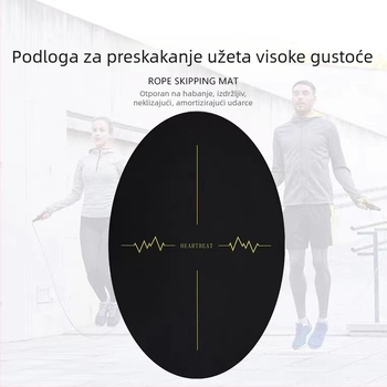 Kružna antivibracijska podloga za skakanje s užetom i unutarnji fitness, ublažava udarce, tiha i zvučno izolirana, debela joga podloga