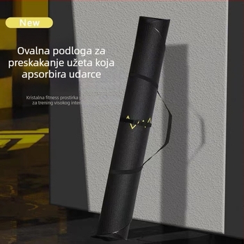 Kružna antivibracijska podloga za skakanje s užetom i unutarnji fitness, ublažava udarce, tiha i zvučno izolirana, debela joga podloga