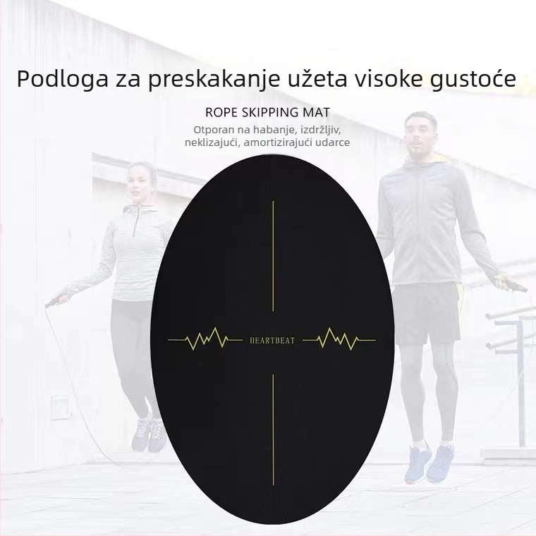 Kružna antivibracijska podloga za skakanje s užetom i unutarnji fitness, ublažava udarce, tiha i zvučno izolirana, debela joga podloga
