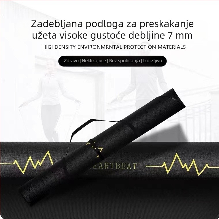 Kružna antivibracijska podloga za skakanje s užetom i unutarnji fitness, ublažava udarce, tiha i zvučno izolirana, debela joga podloga
