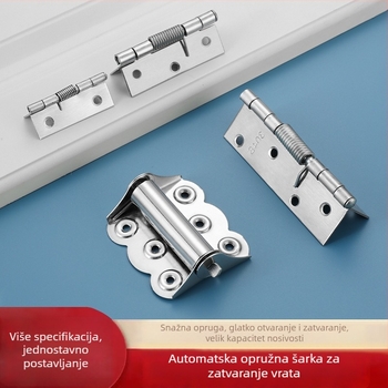 Nehrđajući čelični šarka s oprugom, automatsko vraćanje i torzijska opruga – kompaktni mini šarka za ormariće