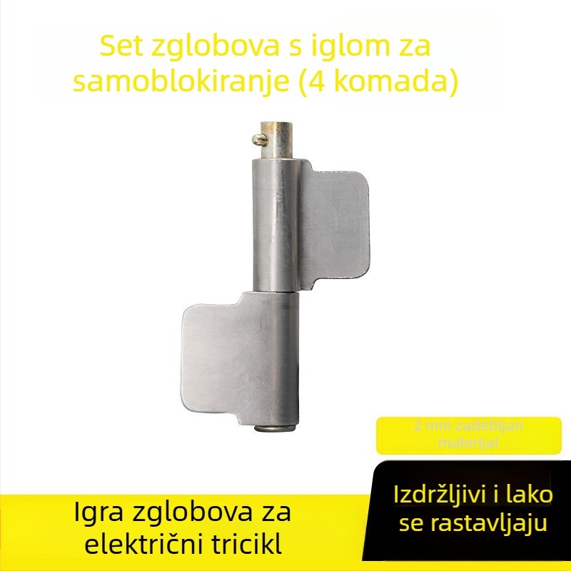 Nehrđajući čelični šarki za pretinac električnog tricikla: ojačane, podijeljene i sklopne šarke s automatskim zaključavajućim šiljcima