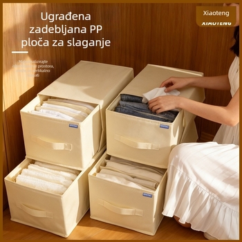 Novi stil kompartimentirana kutija za skladištenje s ladicama za odjeću i hlače, platneni organizator donjeg rublja i odjeće