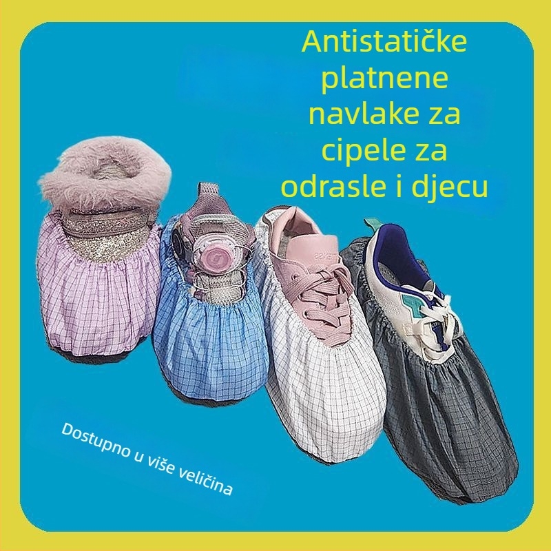 Antistatni navlaci za obuću, debeli, zaštita od prašine, unutarnji protuklizni tekstilni navlaci za djecu, učenike i odrasle, perivi