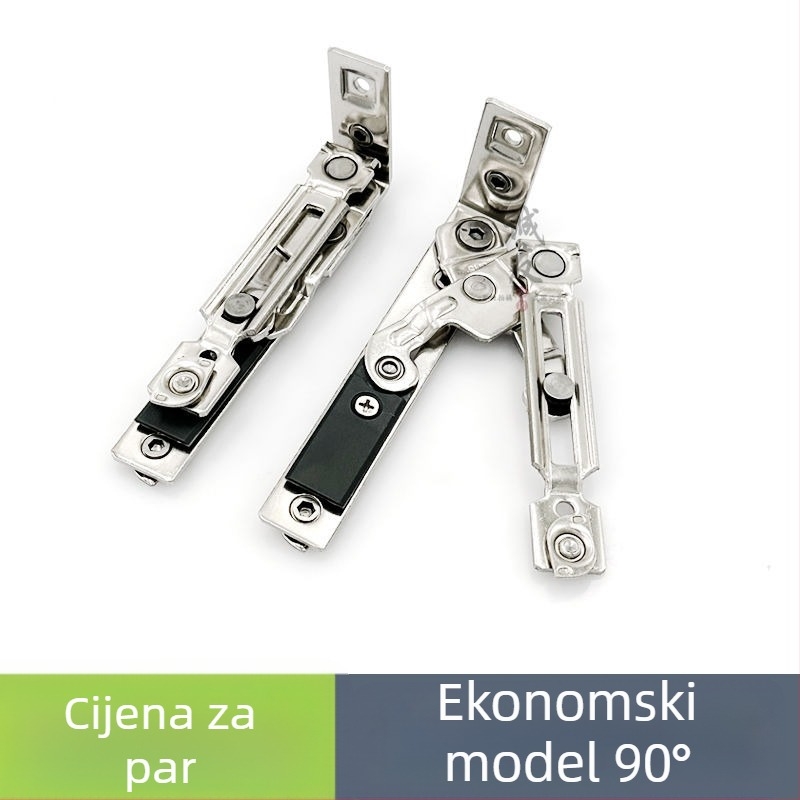 Skriveni šarke od nehrđajućeg čelika za unutarnje otvaranje prozora 180°, aluminijski okvir s toplinskim mostom, brtvljenje, montaža bez bušenja.