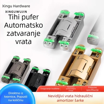Skrivena hidraulična trodimenzionalna šarka za nevidljiva vrata, tiho zatvaranje uz povećanu debljinu