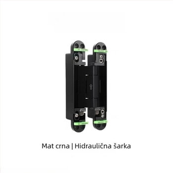 Skrivena hidraulična trodimenzionalna šarka za nevidljiva vrata, tiho zatvaranje uz povećanu debljinu