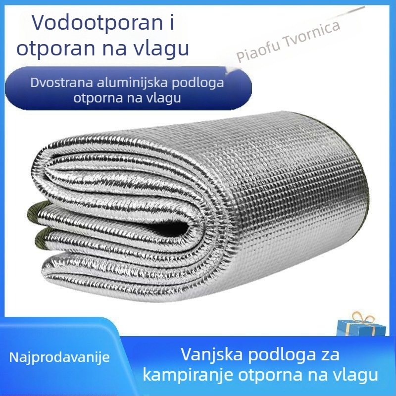Debela vodootporna podloga za vanjsku upotrebu s aluminijskom folijom, prenosna za kampiranje i piknik