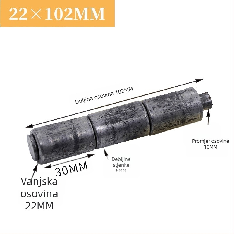 Zavareni željezni vratni os, trosekcijski šarniri, cilindrična šarka 16×105