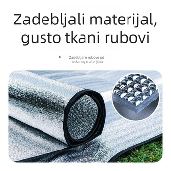 Dvostrani podložak s aluminijskom folijom protiv vlage, prijenosna debela podloga za kampiranje, piknik i studentsku sobu