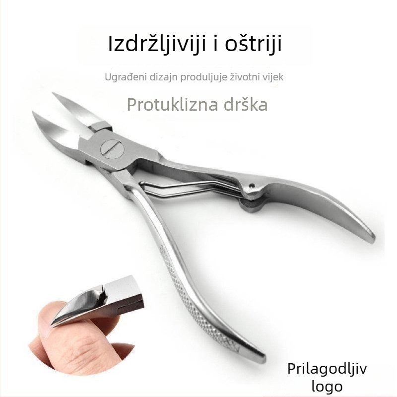 Set za njegu noktiju i pedikuru s protuklizm kliještima za podrezivanje noktiju, kliješta za stopala, ručke od nehrđajućeg čelika s uzorkom, hawkbill kliješt, škare za mrtvu kožu, kliješta za brazde noktiju