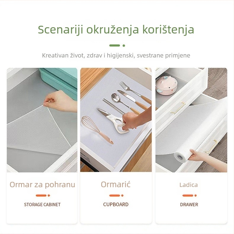 Eva podmetač za ormarić – prilagodljiv, podloga za ladice, otporna na vlagu, vodootporna, otporna na ulje, prašinu; za ormare za cipele i garderobu; moderan minimalistički stil