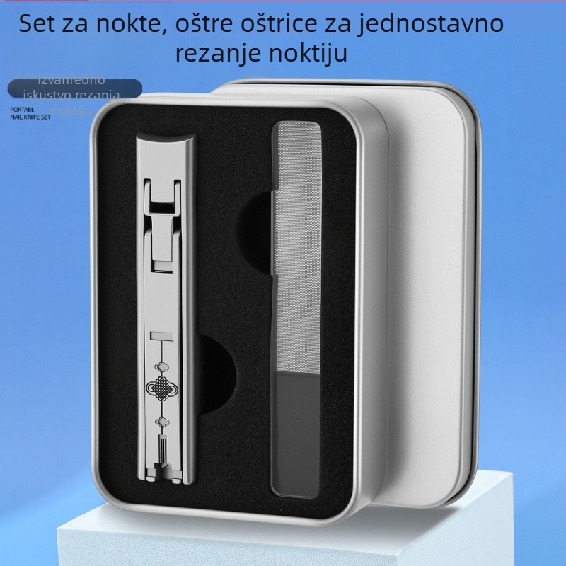 Nerđajući čelični kliješta za nokte, prijenosni sklopivi alati za njegu noktiju za kućnu upotrebu
