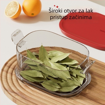 Plastična posuda za začine u kuhinji, zatvoreni spremnik za papar i anis, prehrambena kvaliteta za suhe sastojke