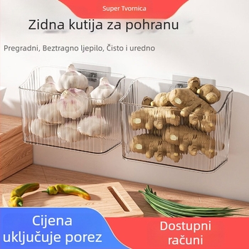 Zidni kuhinjski organizator za đumbir, češnjak, luk i začine