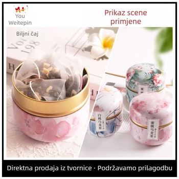 Metalna kutija u obliku jabuke, mala kutija za čaj, staklenka za svijeće, aromaterapijska kutija, poklon pakiranje čaja