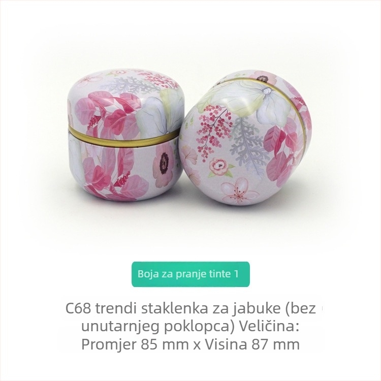 Metalna kutija u obliku jabuke, mala kutija za čaj, staklenka za svijeće, aromaterapijska kutija, poklon pakiranje čaja