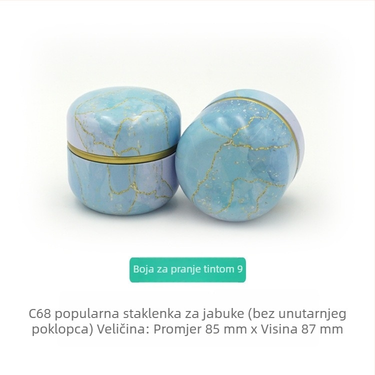 Metalna kutija u obliku jabuke, mala kutija za čaj, staklenka za svijeće, aromaterapijska kutija, poklon pakiranje čaja