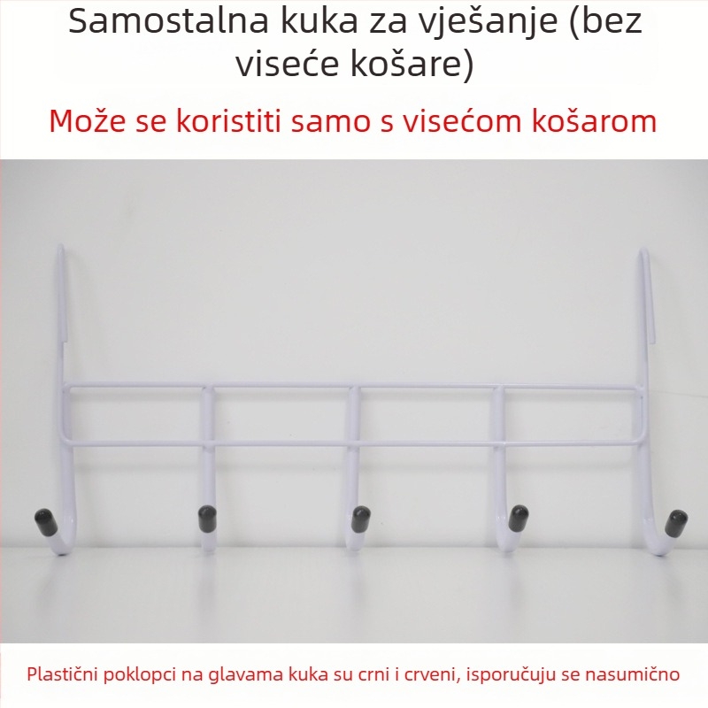 Metalna viseća košarica za pohranu uz gornju bunk postel, zidni nosač bez bušenja