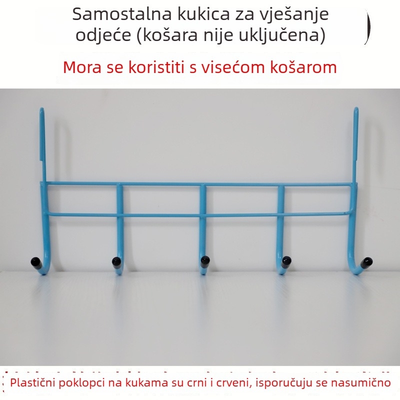 Metalna viseća košarica za pohranu uz gornju bunk postel, zidni nosač bez bušenja