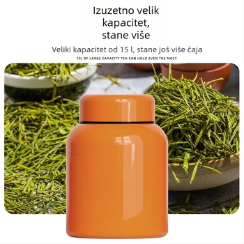 Velika posuda za čaj od nehrđajućeg čelika s kreativnim vintage pakiranjem; zatvorena posuda za crni čaj, Pu'er i bijeli čaj; dizajn u stilu nacionalnog trenda.
