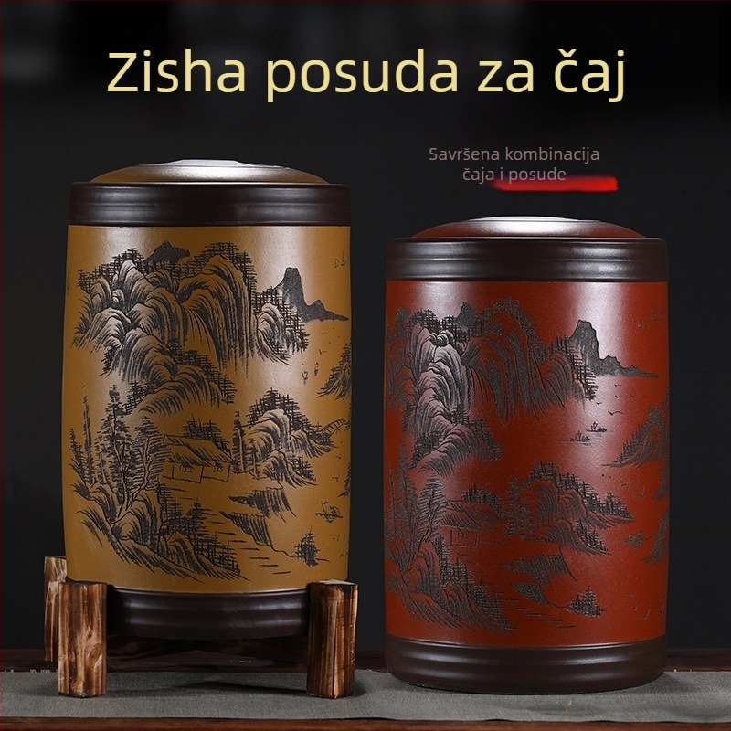 Velika posuda za čaj od Yixing ljubičaste pijesak glinene, kineska keramika zatvorena posuda za čaj