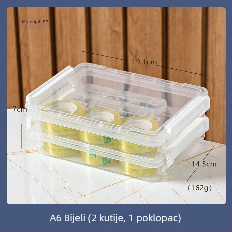 Prozirna akrilna kutija za odlaganje s ladicama za studentske ispitne papire, fotografije, plakate, značke i ostale predmete