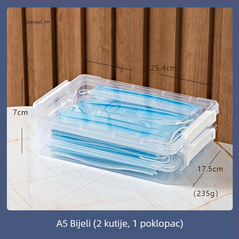 Prozirna akrilna kutija za odlaganje s ladicama za studentske ispitne papire, fotografije, plakate, značke i ostale predmete