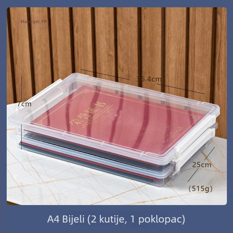 Prozirna akrilna kutija za odlaganje s ladicama za studentske ispitne papire, fotografije, plakate, značke i ostale predmete
