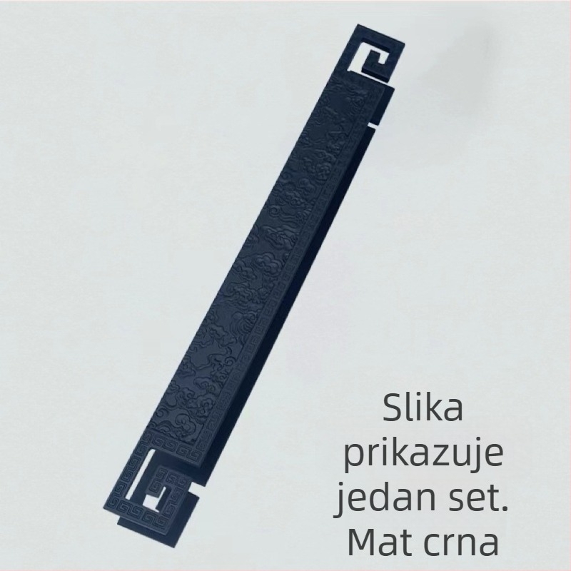 Vintage ručno rezbarena kvaka od aluminijske legure za staklena vrata s besplatnim graviranjem – klizna kvaka za hotele i trgovačka središta