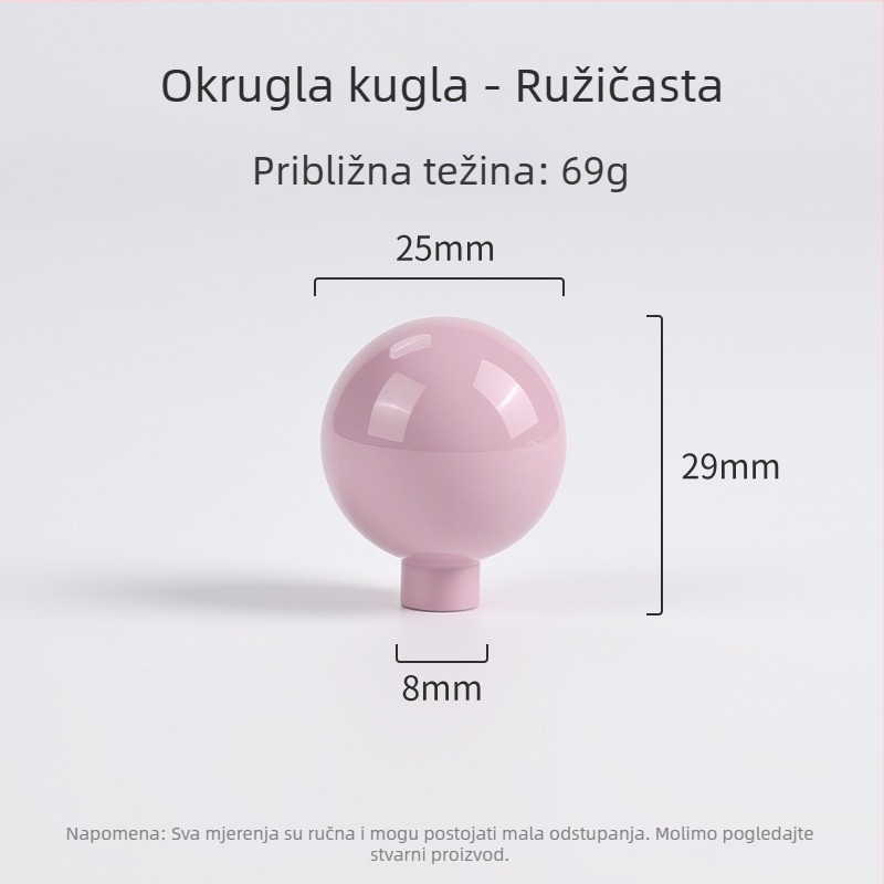 Okružna ručka od mesinga u dopaminskoj boji za vrata ormarića, francuskog stila, s jednim otvorom